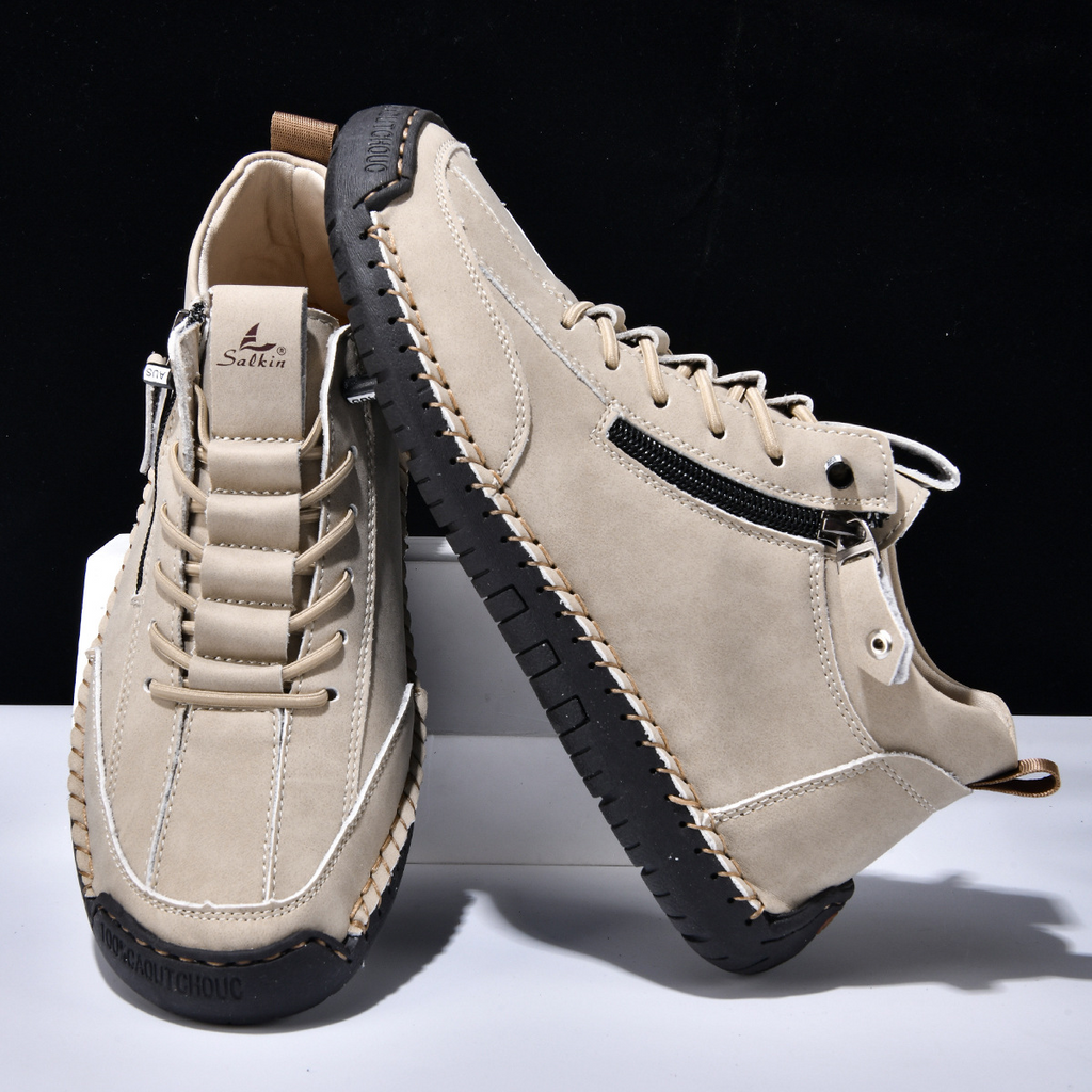 VIBELARA | ZAPATOS DE NOBUCK CON CREMALLERA PARA HOMBRE