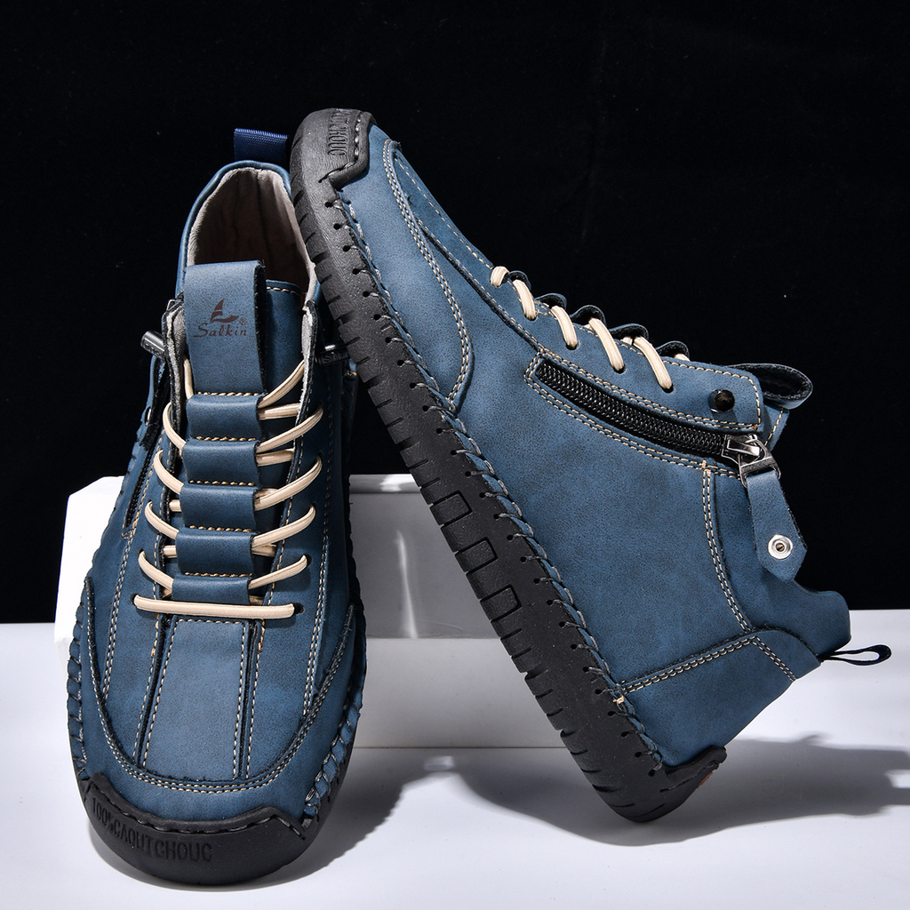 VIBELARA | ZAPATOS DE NOBUCK CON CREMALLERA PARA HOMBRE