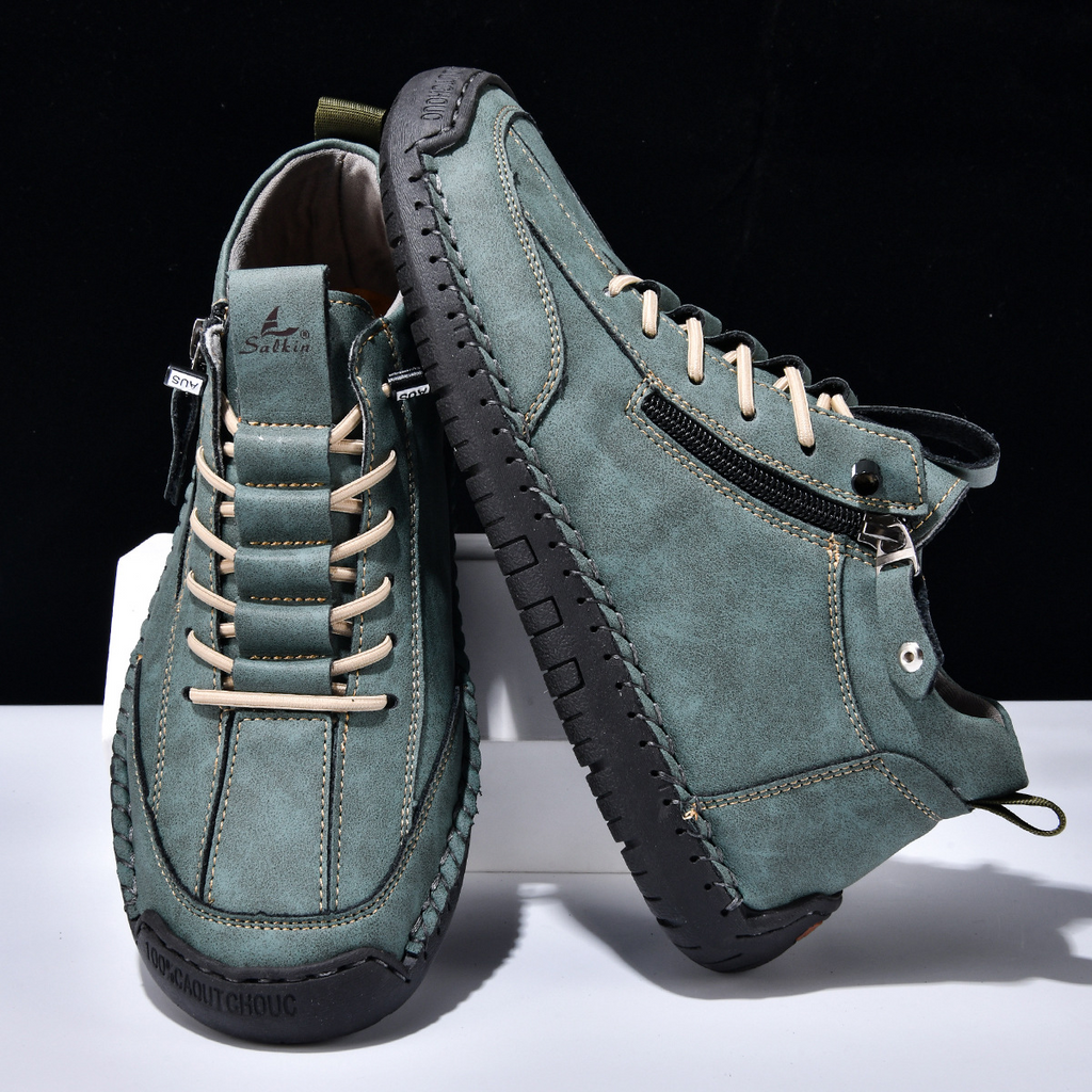 VIBELARA | ZAPATOS DE NOBUCK CON CREMALLERA PARA HOMBRE