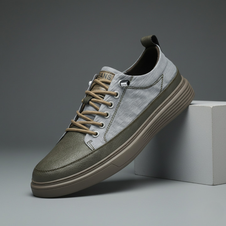 VIBELARA | SNEAKERS DE CUERO PARA HOMBRE