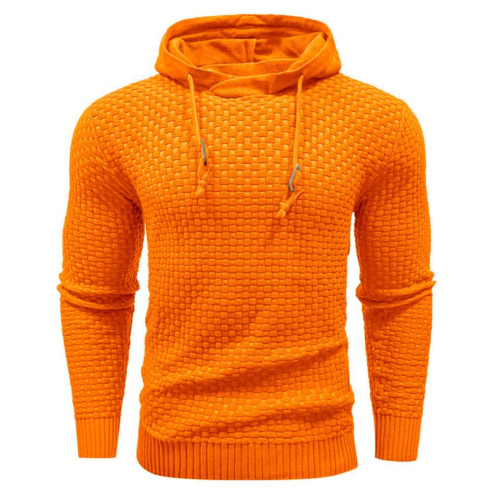 VIBELARA | SUDADERA CON CAPUCHA CLÁSICA DE LANA PARA HOMBRE