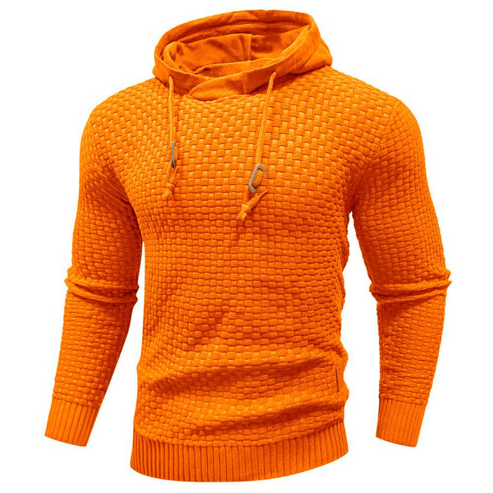VIBELARA | SUDADERA CON CAPUCHA CLÁSICA DE LANA PARA HOMBRE