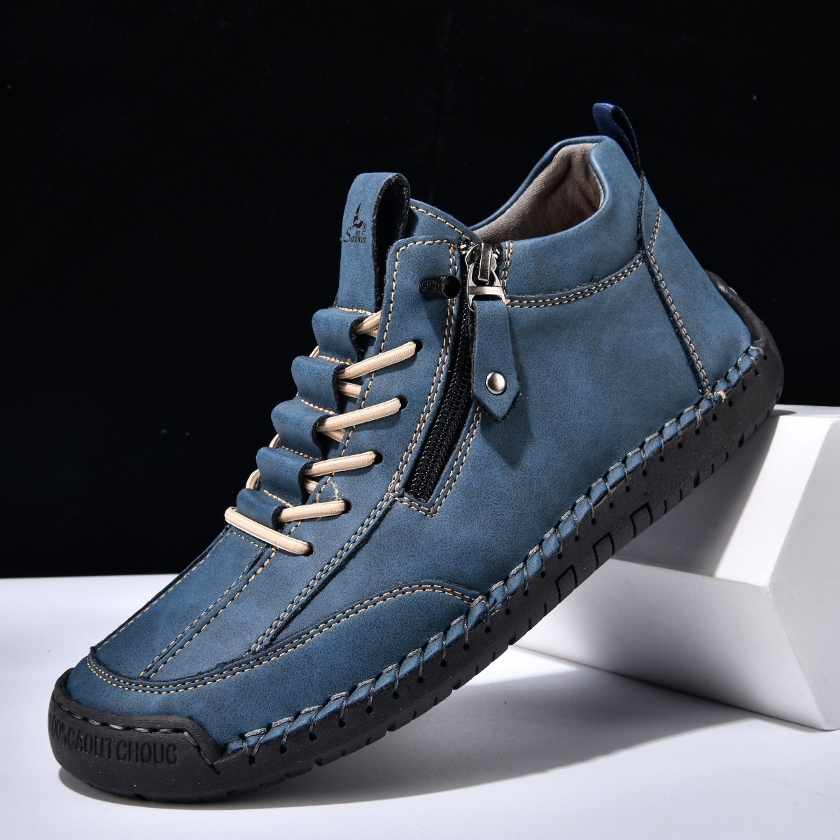 VIBELARA | ZAPATOS DE NOBUCK CON CREMALLERA PARA HOMBRE