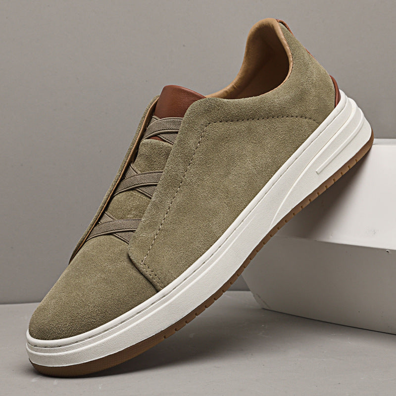 VIBELARA | ZAPATOS DE ANTE SIN CORDONES PARA HOMBRE