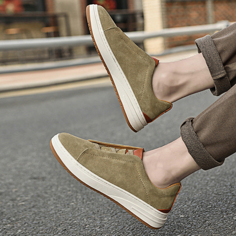 VIBELARA | ZAPATOS DE ANTE SIN CORDONES PARA HOMBRE