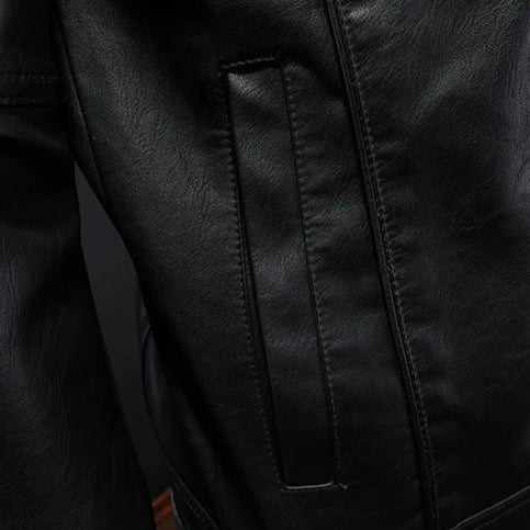 VIBELARA | CHAQUETA DE CUERO MODERNA ESTILO BIKER