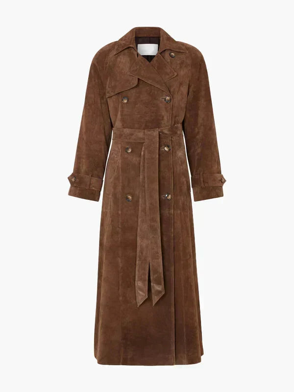 VIBELARA | TRENCH ELEGANTE DE ANTE SUAVE