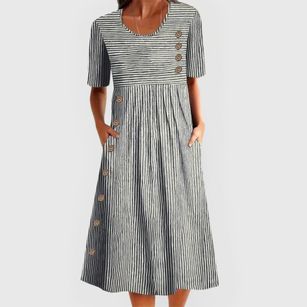Julia - Vestido midi a rayas