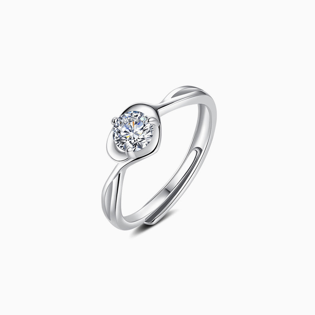 Anillo de corazón de circonia