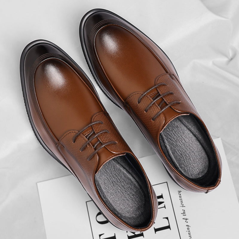 VIBELARA | ZAPATOS OXFORD DE CUERO BRILLANTE