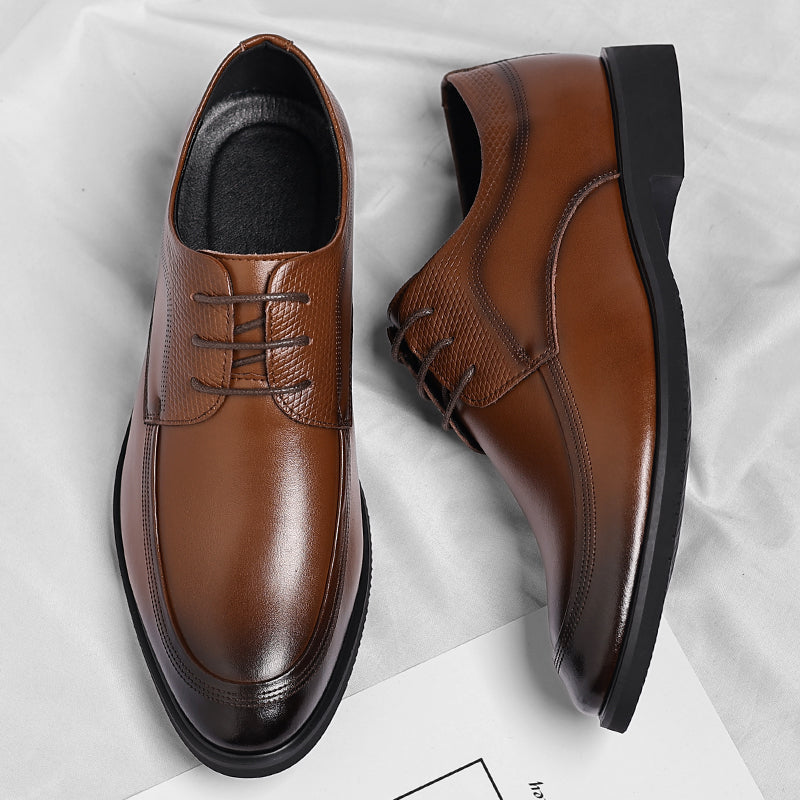 VIBELARA | ZAPATOS OXFORD DE CUERO BRILLANTE