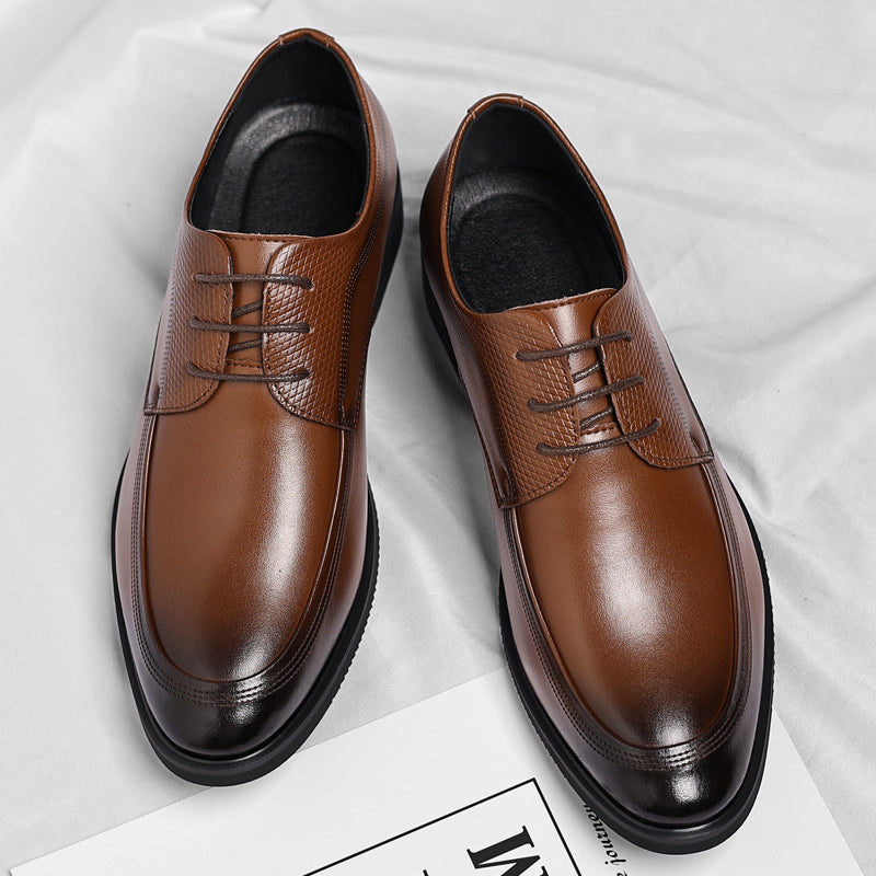 VIBELARA | ZAPATOS OXFORD DE CUERO BRILLANTE