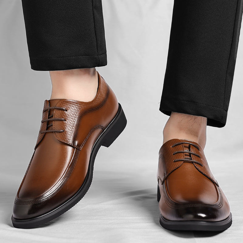 VIBELARA | ZAPATOS OXFORD DE CUERO BRILLANTE