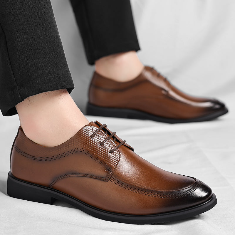VIBELARA | ZAPATOS OXFORD DE CUERO BRILLANTE