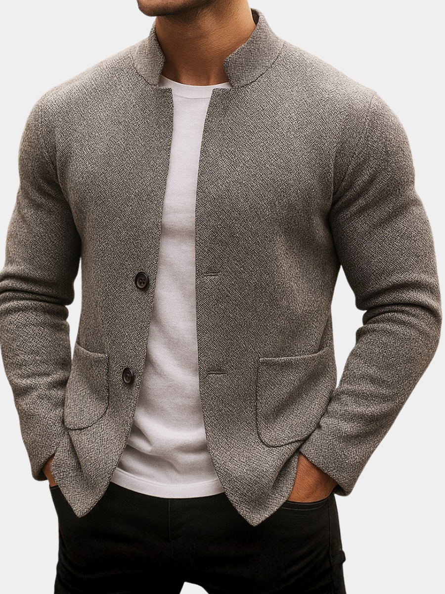 VIBELARA | CÁRDIGAN DE LANA DE PUNTO PARA HOMBRE