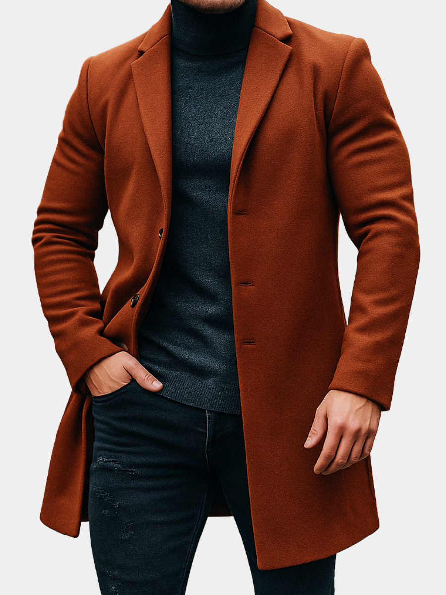 VIBELARA | TRENCH DE LANA PARA HOMBRE