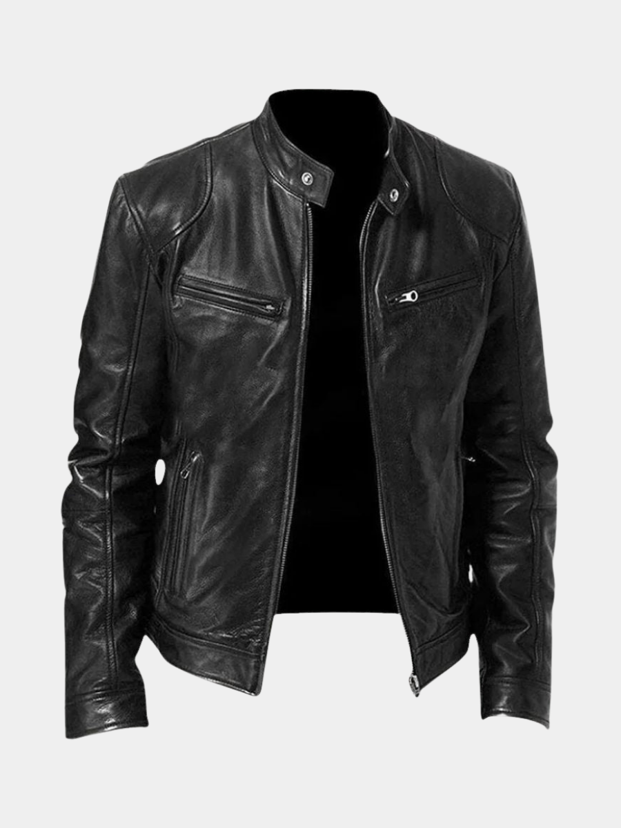 VIBELARA | CHAQUETA DE CUERO PREMIUM ELEGANTE PARA HOMBRE