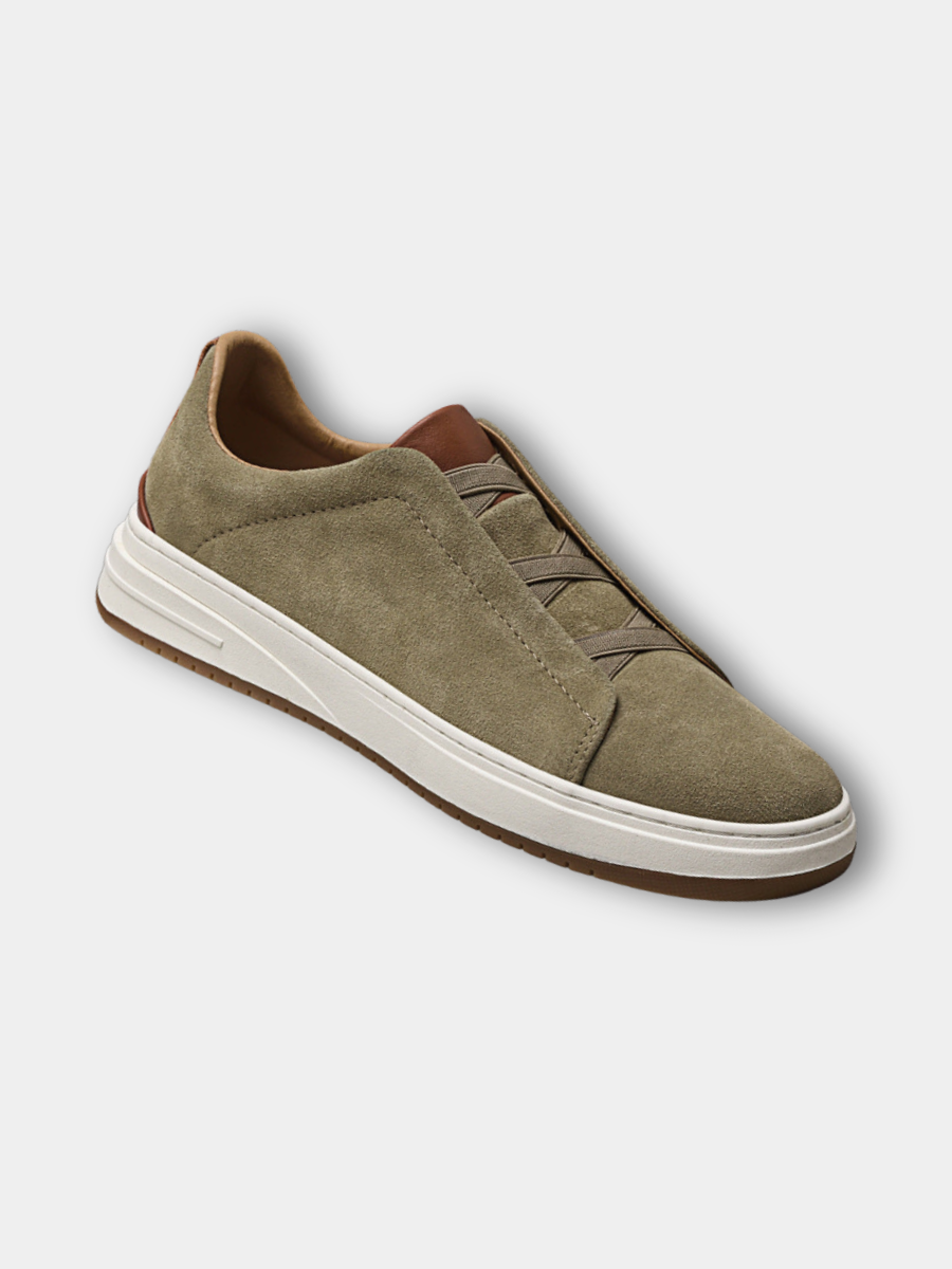 VIBELARA | ZAPATOS SLIP-ON DE ANTE PARA HOMBRE