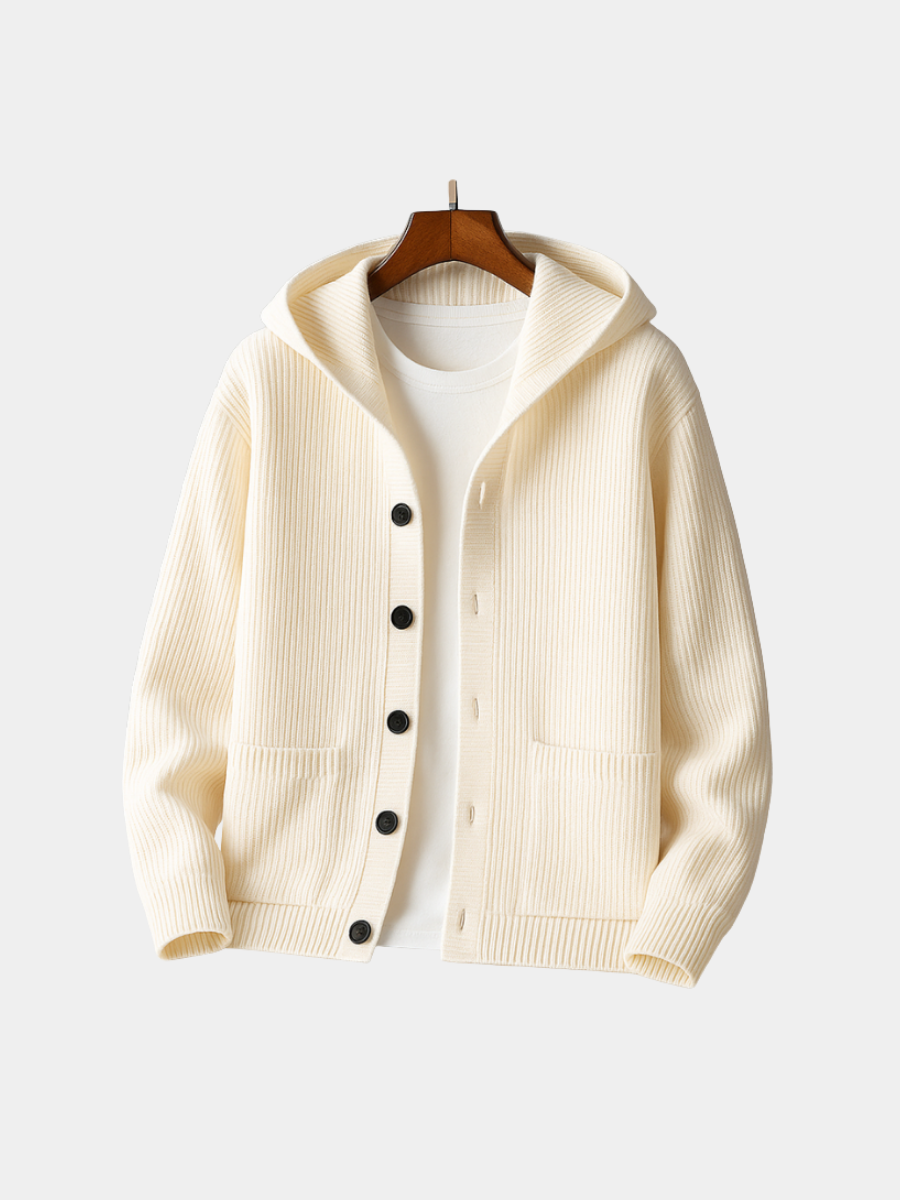 VIBELARA | CÁRDIGAN CON CAPUCHA PARA HOMBRE