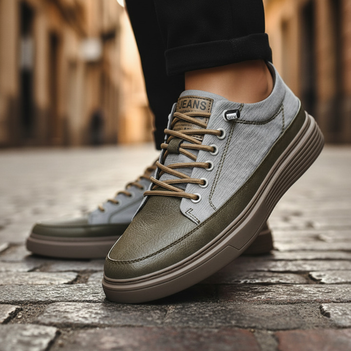 VIBELARA | SNEAKERS DE CUERO PARA HOMBRE