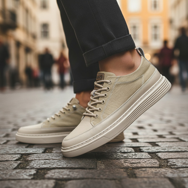 VIBELARA | SNEAKERS DE CUERO PARA HOMBRE