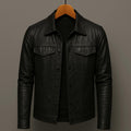 VIBELARA | CHAQUETA DE CUERO MODERNA ESTILO BIKER