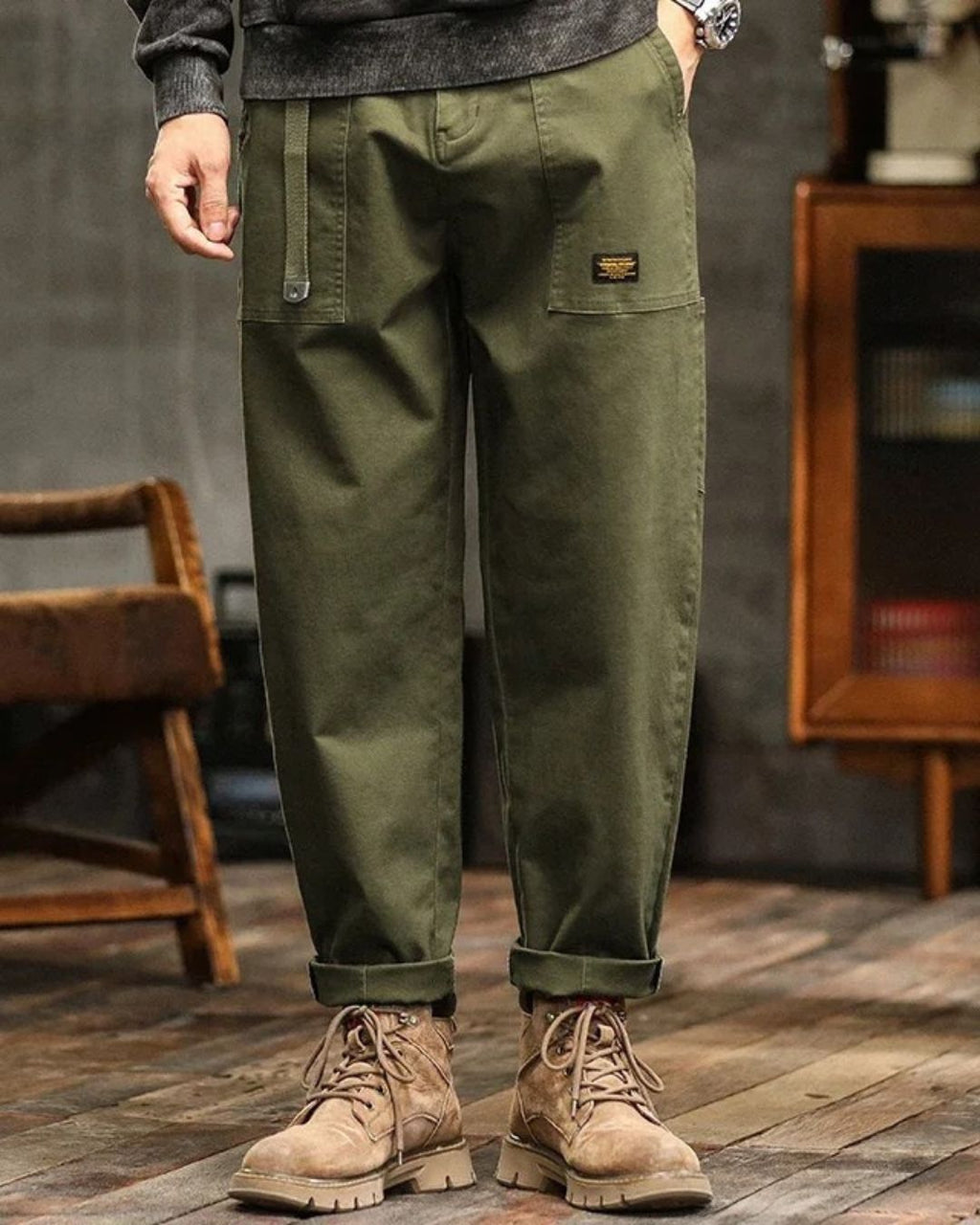 VIBELARA | PANTALÓN CARGO CLÁSICO