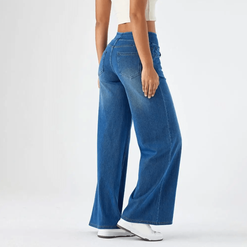 VIBELARA | PANTALÓN CÓMODO CON CINTURA ELÁSTICA