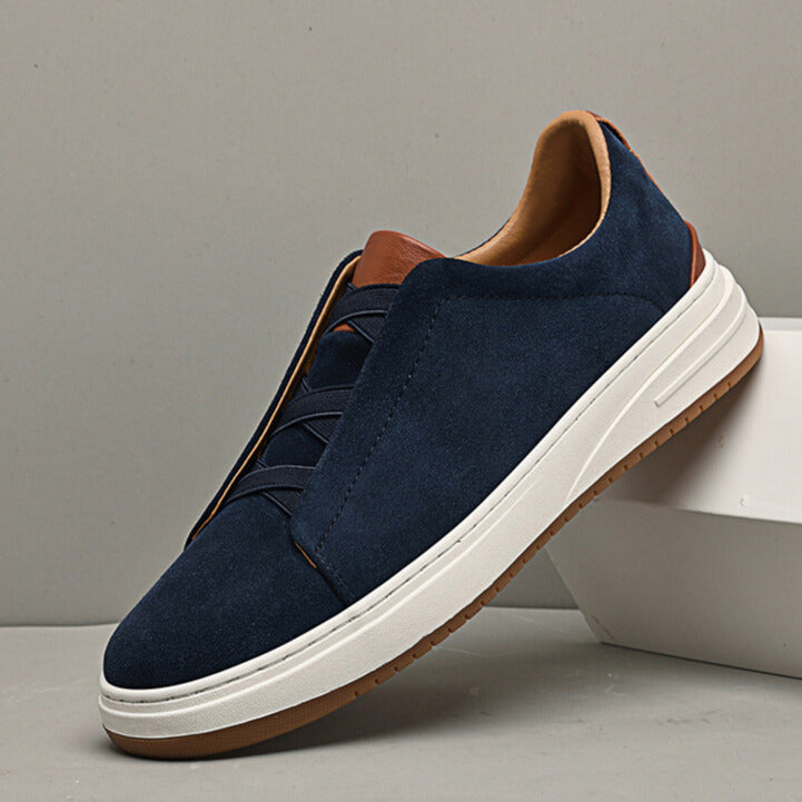 VIBELARA | ZAPATOS SLIP-ON DE ANTE PARA HOMBRE
