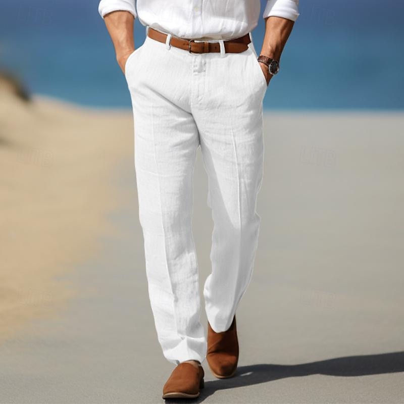 VIBELARA | PANTALÓN DE HOMBRE DE LUJO EN LINO PREMIUM