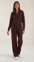 Conjunto cómodo con cremallera y pantalón a juego