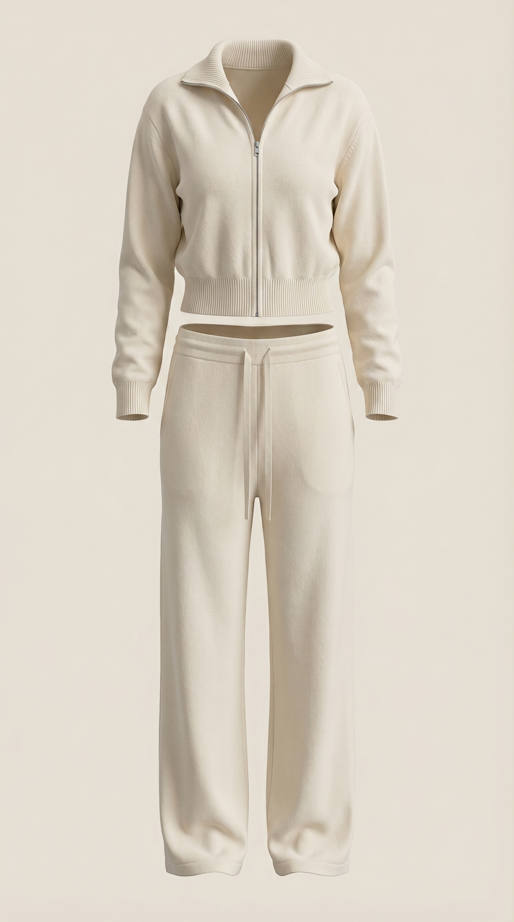 Conjunto cómodo con cremallera y pantalón a juego