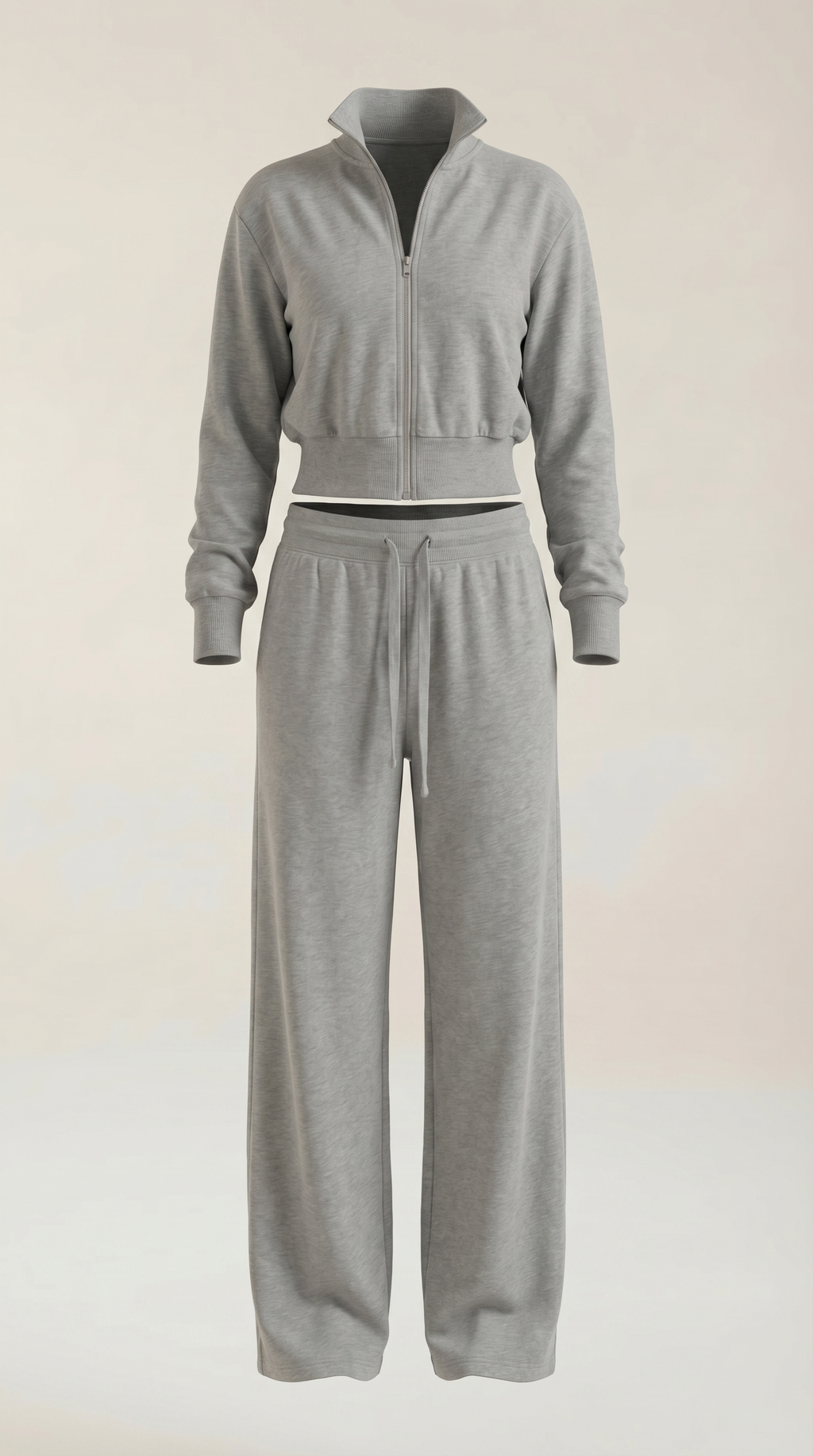 Conjunto cómodo con cremallera y pantalón a juego