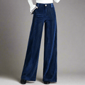 VIBELARA | PANTALÓN DE PANA DE TIRO ALTO PARA MUJER