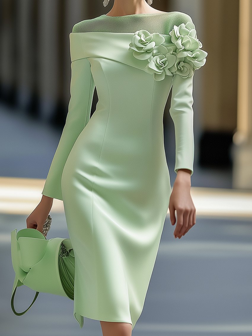 VIBELARA | VESTIDO DE LUJO CON HOMBROS DESCUBIERTOS