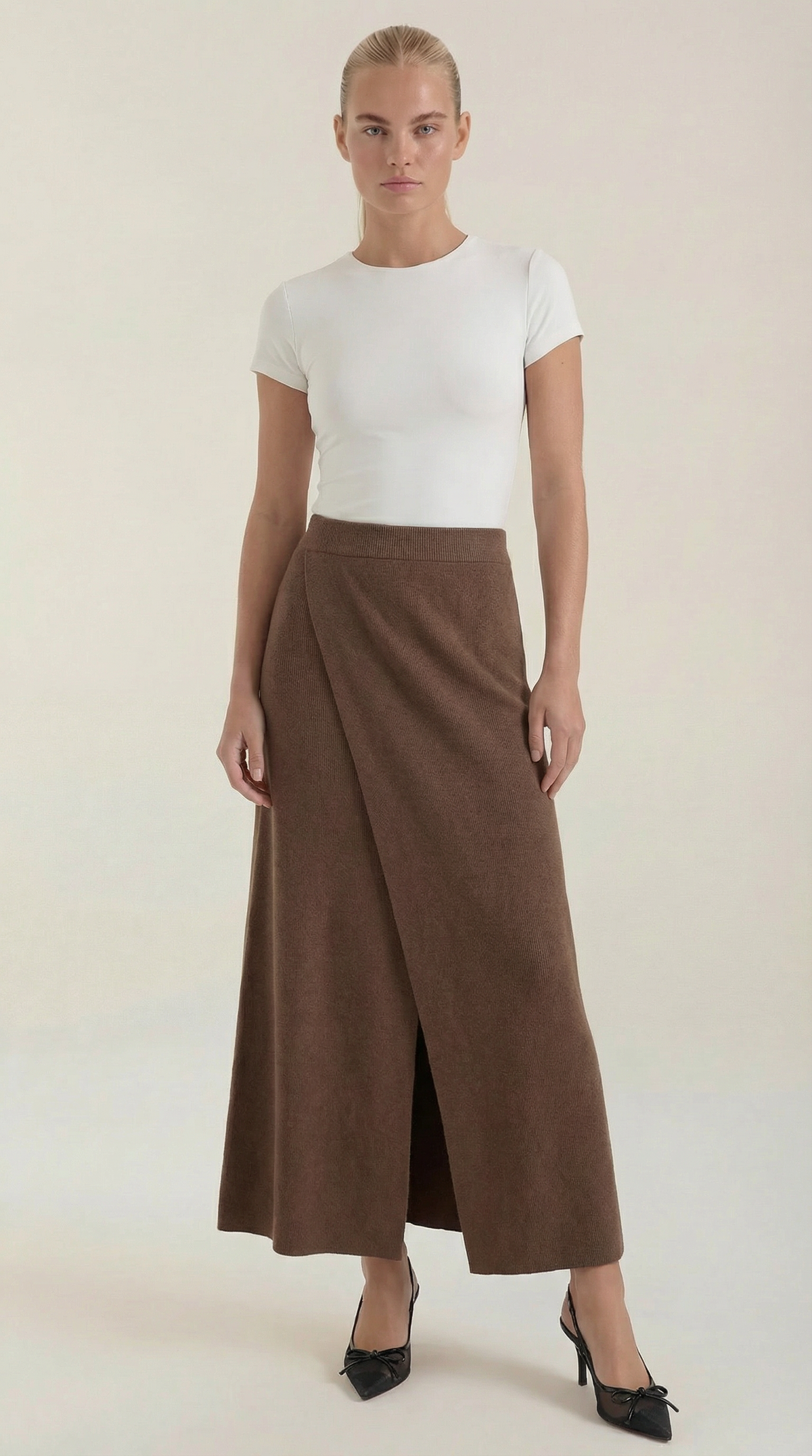 Falda de punto midi Gwendolyn