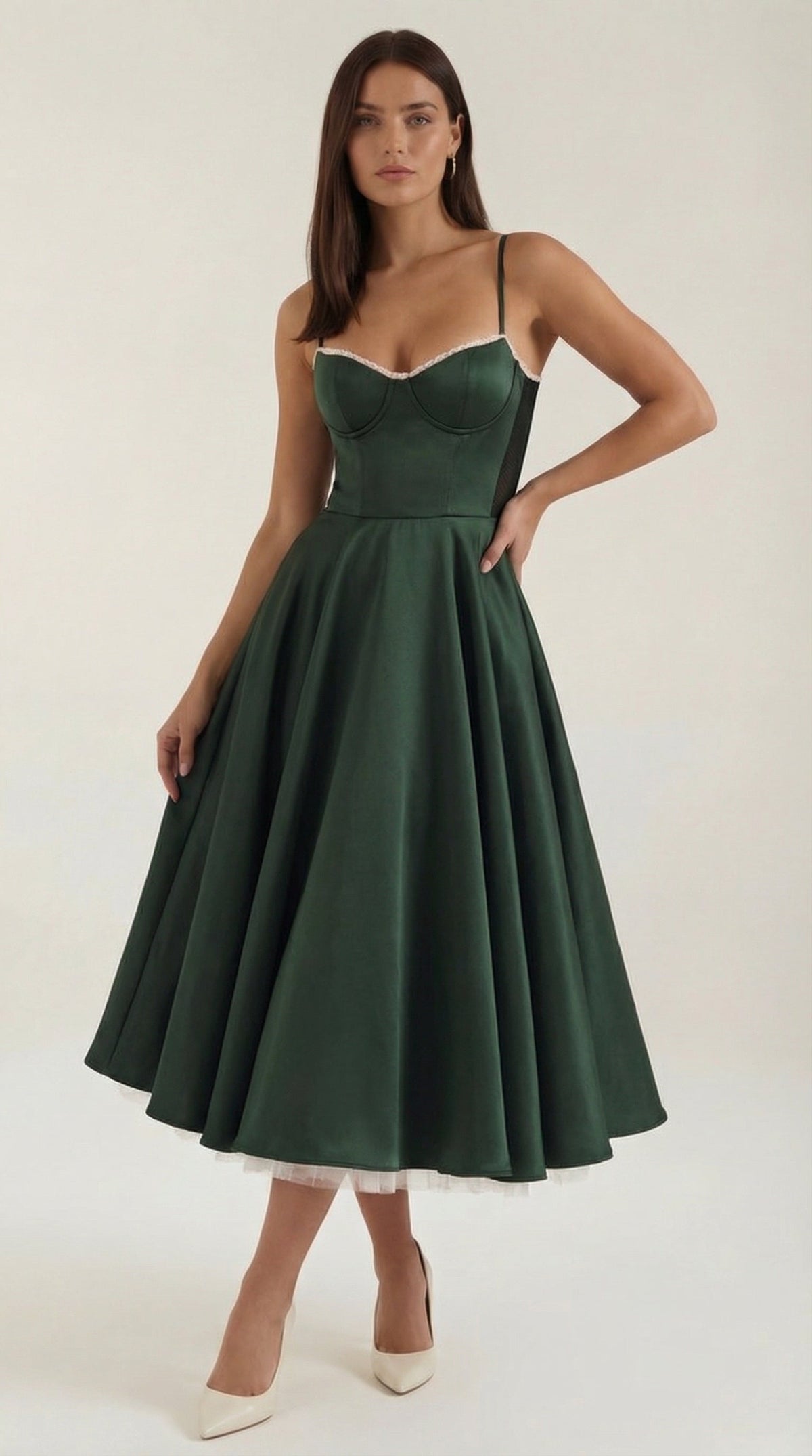 Vestido midi Isolde de tul