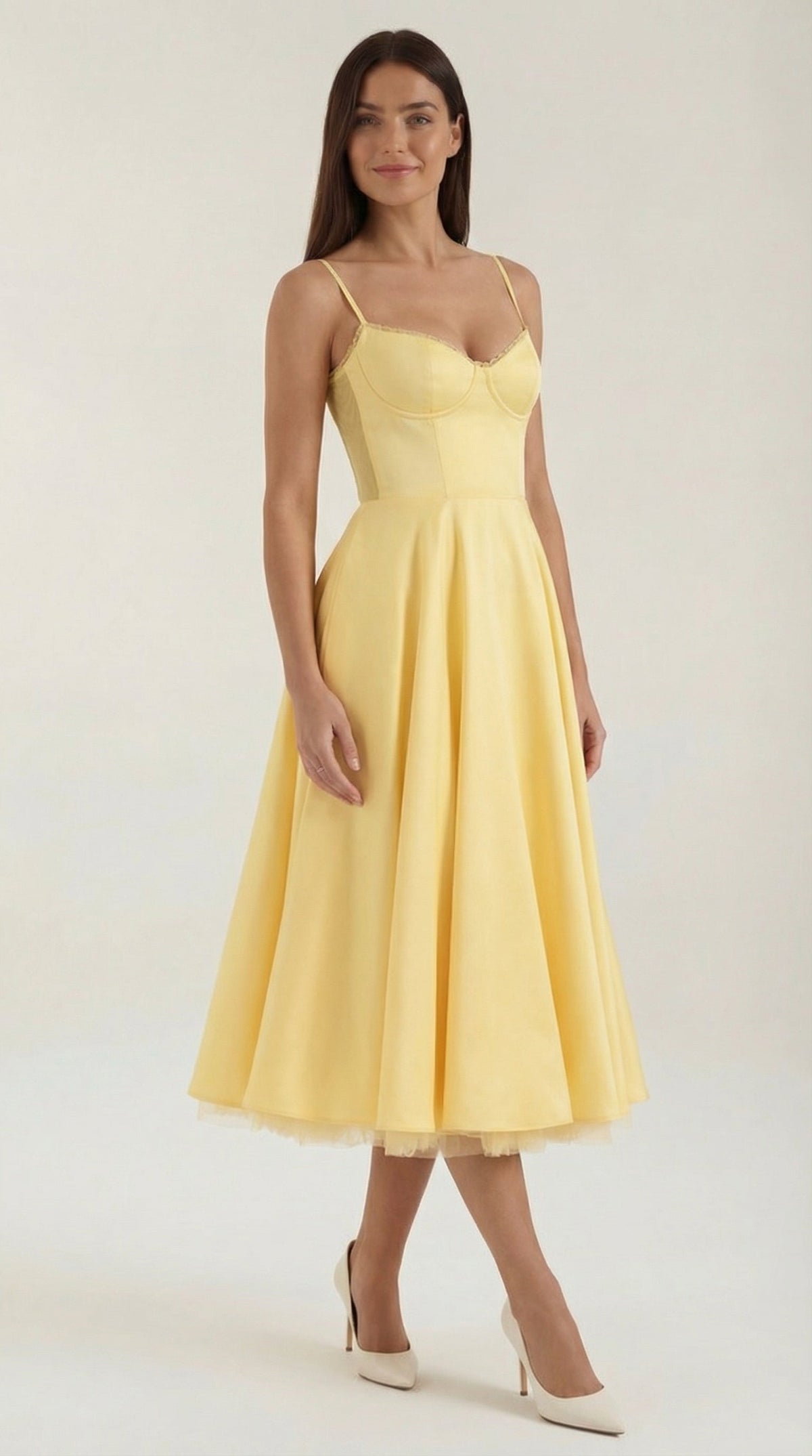 Vestido midi Isolde de tul