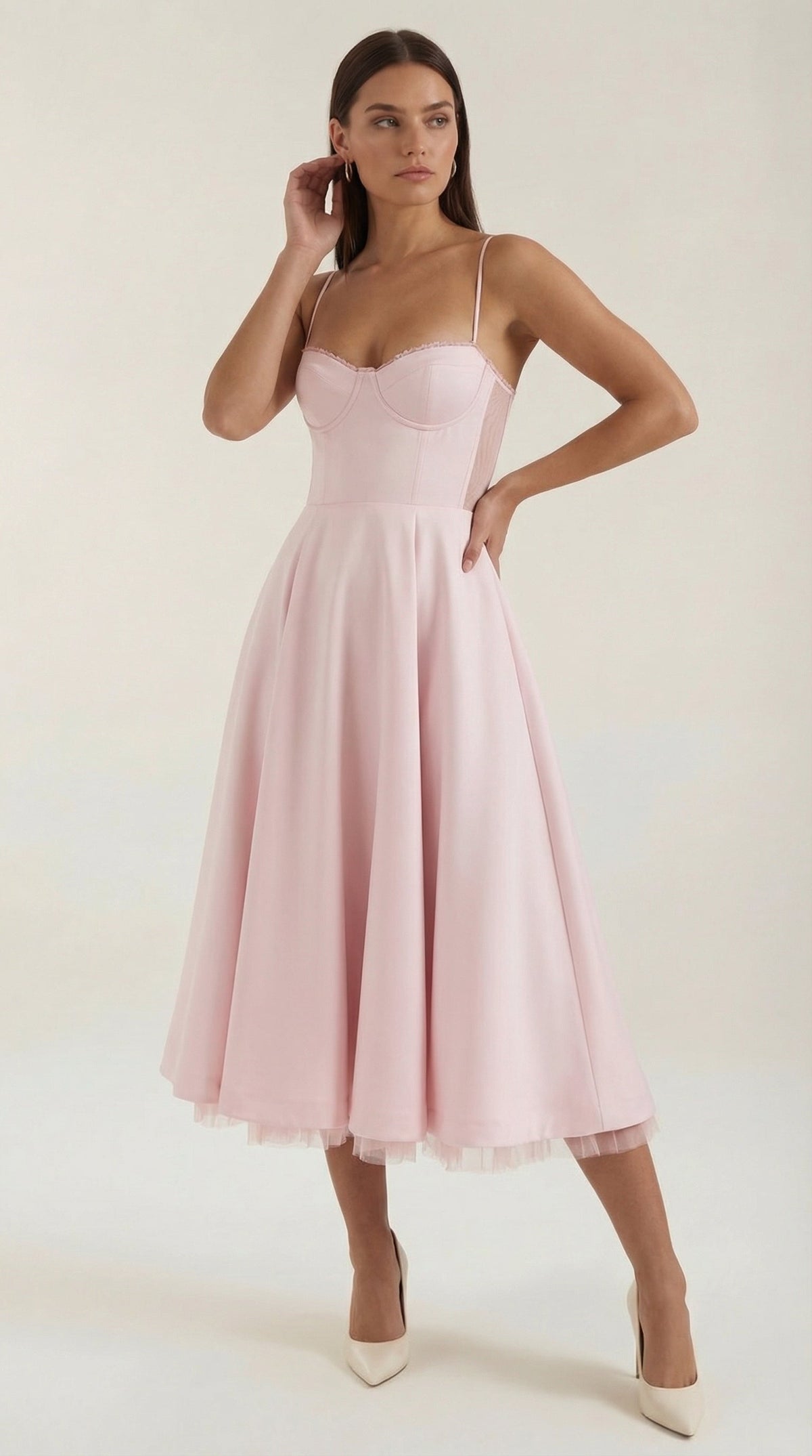 Vestido midi Isolde de tul