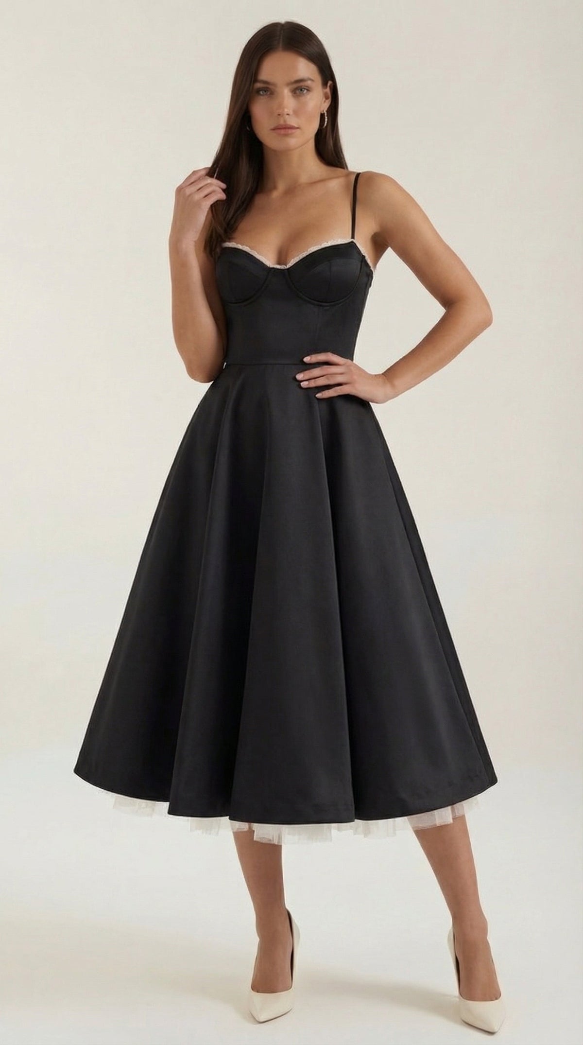 Vestido midi Isolde de tul