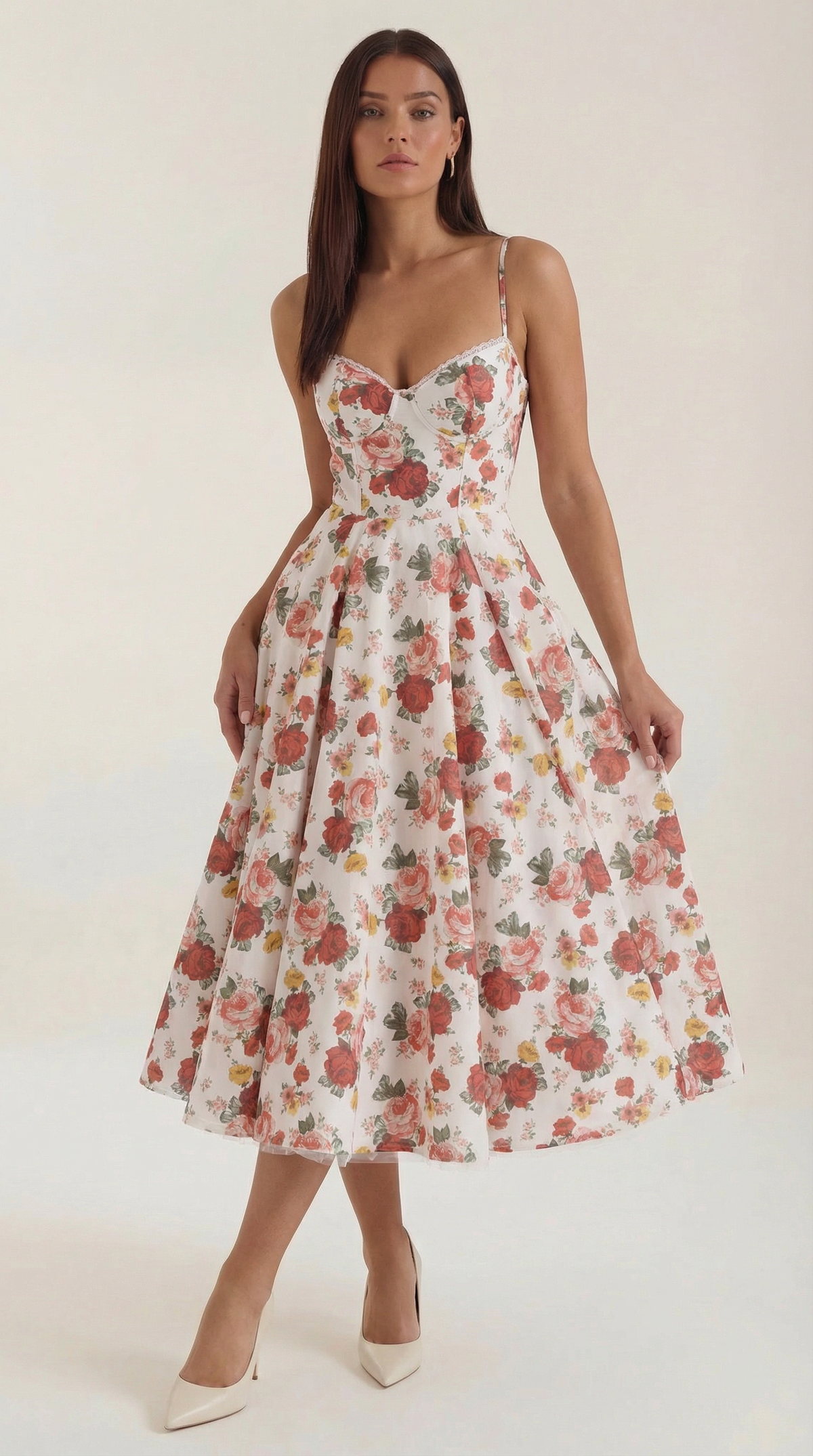 Vestido midi Isolde de tul
