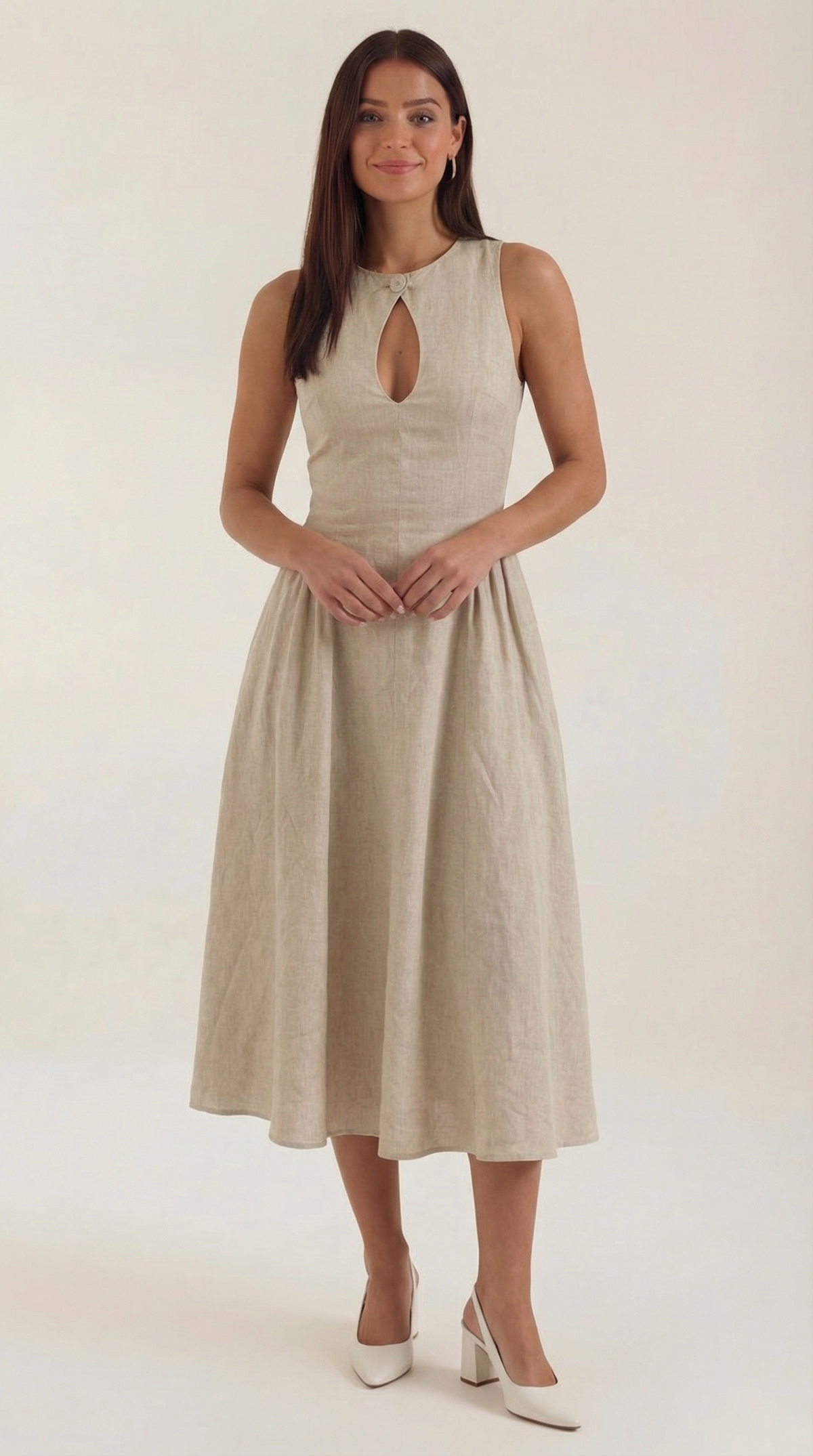 Vestido Midi Nancy con Detalles Cut-out