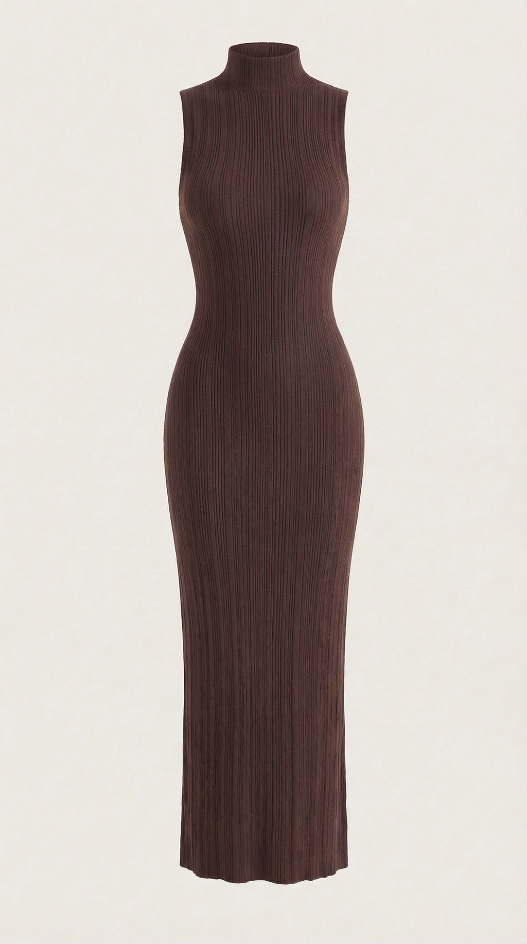 Vestido midi ajustado de cuello alto Sonia